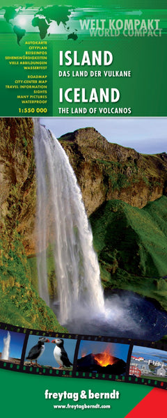 Iceland - the land of the volcanoes, road map 1:550,000 Freytag & Berndt