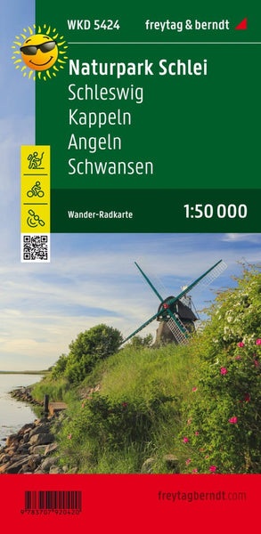 Schlei, Schleswig, Kappeln, fishing, hiking + cycling map 1:50,000 Freytag & Berndt