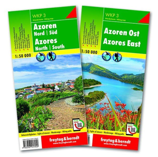 Azoren, Wanderkarten-Set 1:50.000, WKP 3 = Azores, Wanderkarten-Set 1:50,000, WKP 3 Freytag & Berndt