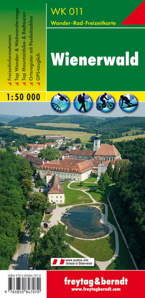 Wienerwald, hiking map 1:50,000, WK 011 Freytag & Berndt
