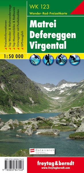 WK 123 Matrei - Defereggen - Virgental, hiking map 1:50,000 Freytag & Berndt