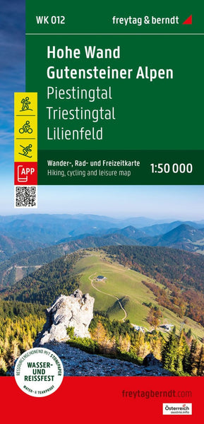Hohe Wand - Gutenstein Alps, Hiking, Cycling, and Leisure Map 1:50,000, WK 012 Freytag & Berndt