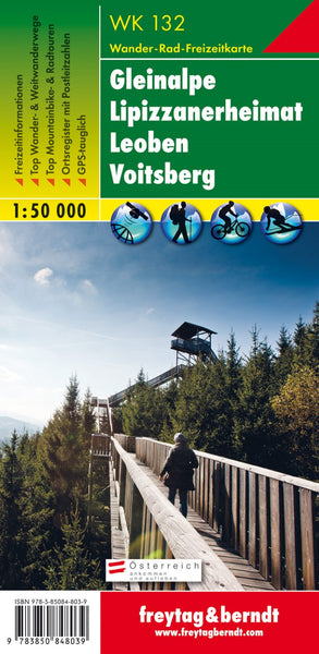 WK 132 Gleinalpe - Lipizzanerheimat - Leoben - Voitsberg, hiking map 1:50,000 Freytag & Berndt
