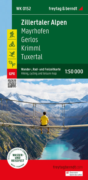 Zillertal Alps, hiking, bike and leisure map 1:50,000 WK 152 Freytag & Berndt