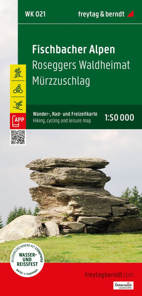WK 021 Fischbacher Alpen, hiking, bike and leisure map 1:50,000 Freytag & Berndt