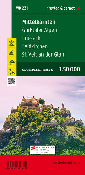 WK 231 Central Carinthia - Gurktaler Alpen - Friesach - Feldkirchen - St. Veit an der Glan, hiking map 1:50,000 Freytag & Berndt