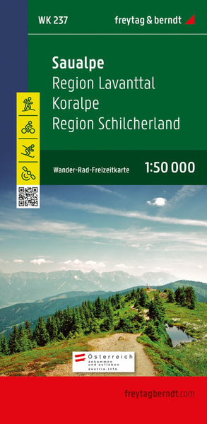 WK 237Saualpe, hiking, bike and leisure map 1:50,000 Freytag & Berndt