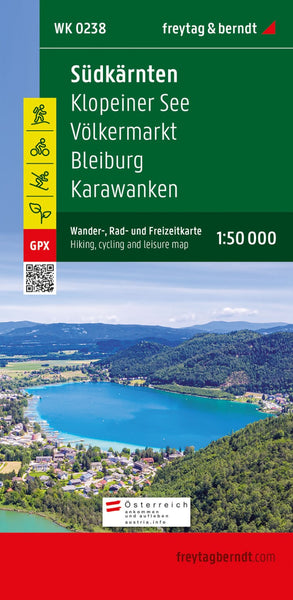 South Carinthia, hiking, bike and leisure map 1:50,000 WK 0238 Freytag & Berndt