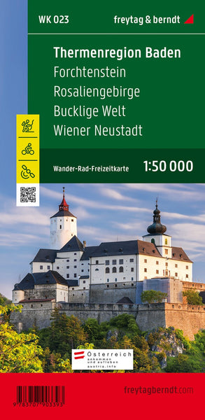 WK 023 Thermal region Baden - Forchtenstein - Rosaliengebirge - Bunchy World - Wiener Neustadt, hiking map 1:50,000 Freytag & Berndt