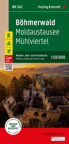 WK 262 Böhmerwald - Mühlviertel - Moldausausee, hiking map 1:50,000 Freytag & Berndt