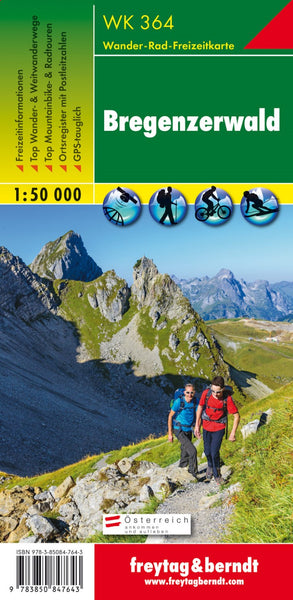 WK 364 Bregenzerwald, hiking map 1:50,000 Freytag & Berndt
