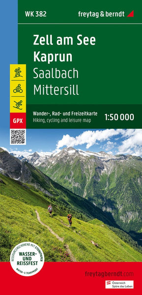 Zell am See- Kaprun, hiking, bike and leisure map 1:50,000 WK 382 Freytag & Berndt