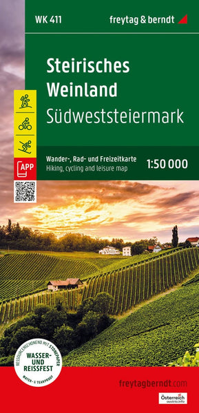 WK 411 Styrian Weinland - SouthWest -Styria, hiking map 1:50,000 Freytag & Berndt