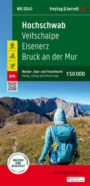 Hochschwab, hiking, bike and leisure map 1:50,000 WK 0041 Freytag & Berndt