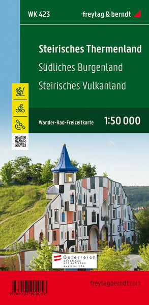 Styrian Thermenland - Southern Burgenland - Styrian Vulkanland, hiking map 1:50,000, WK 423 Freytag & Berndt