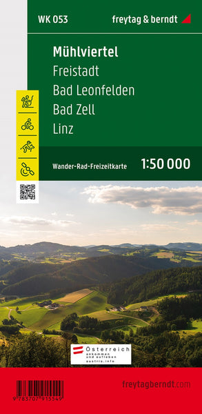 WK 053 Mühlviertel - Freistadt - Bad Leonfelden - Bad Zell - Linz, hiking map 1:50,000 Freytag & Berndt