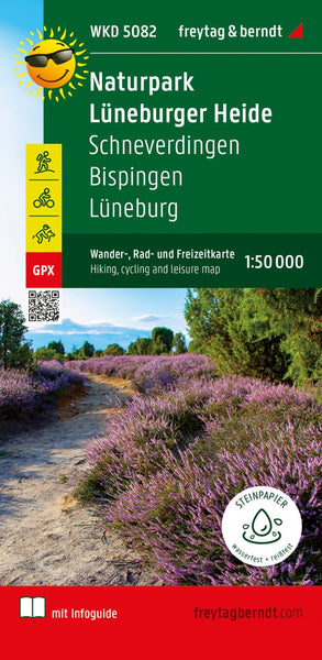 Lüneburg Heath Nature Park, hiking, bike and leisure map 1:50,000 WKD 5082, with infoguide Freytag & Berndt