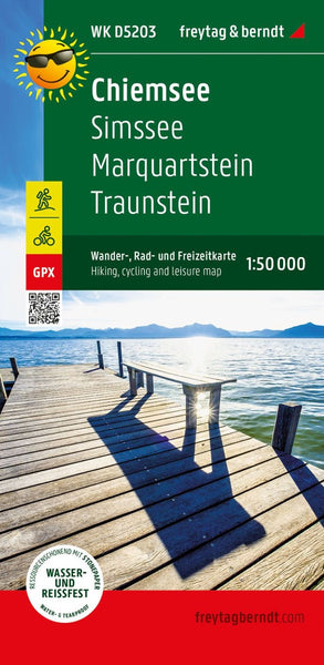 Chiemsee, Wander-, Rad- und Freizeitkarte 1:50.000, freytag & berndt, WK D5203 = Chiemsee, hiking, bike and leisure map 1:50,000 WK D5203 Freytag & Berndt