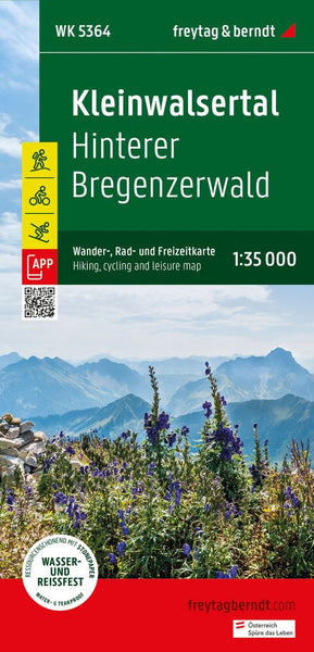WK 5364 Hinterer Bregenzerwald - Kleinwalsertal - Damüls, hiking map 1:35,000 Freytag & Berndt