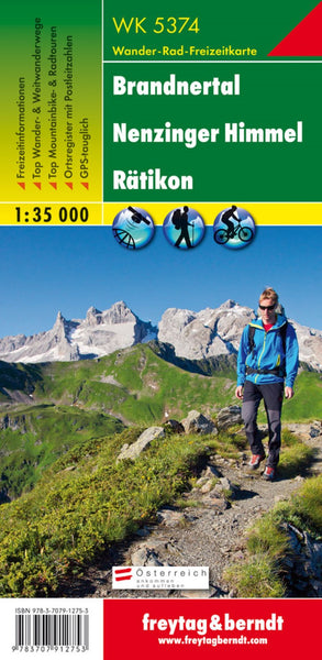 WK 5374 Brandnertal - Nenzinger Himmel - Rätikon, hiking map 1:35,000 Freytag & Berndt