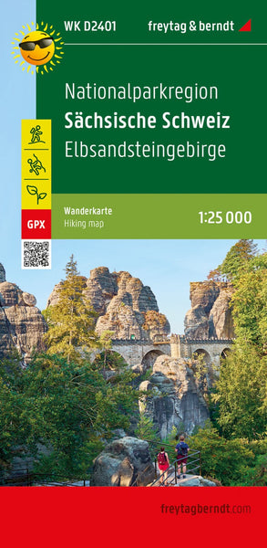 Nationalparkregion Sächsische Schweiz, Wanderkarte 1:25.000, freytag & berndt, WK D2401 = National Park region of Saxon Switzerland, hiking map 1:25,000 WK D2401 Freytag & Berndt