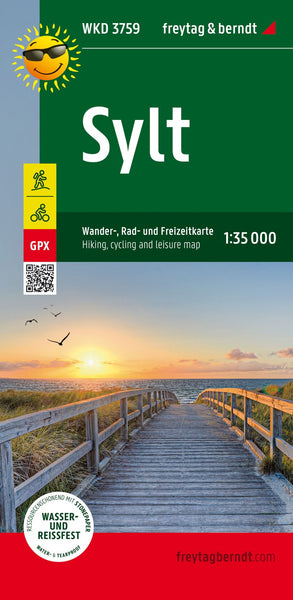Sylt, Wander- und Radkarte 1:35.000 = Sylt, hiking and cycling map 1:35,000 Freytag & Berndt
