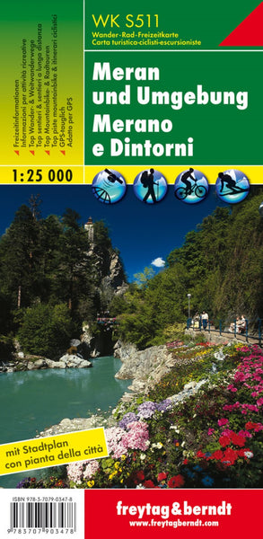 WK S511 Merano and the surrounding area, hiking map 1:25,000 Freytag & Berndt