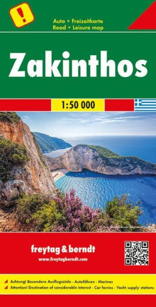 Zakinthos, road map 1:50,000 Freytag & Berndt