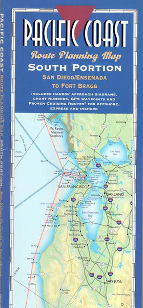 Pacific Coast : route planning map : south portion : San Diego/Ensenada to Fort Bragg Fine Edge