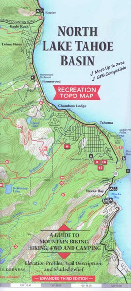 North Lake Tahoe Basin : recreation topo map Fine Edge