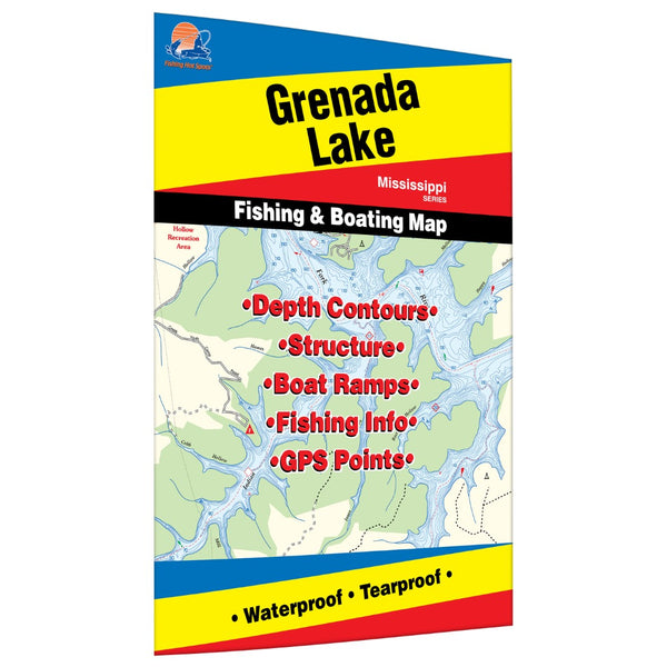 Grenada Lake Fishing Map Fishing Hot Spots