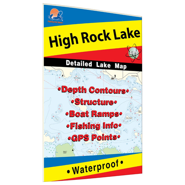 High Rock Lake Fishing Map Fishing Hot Spots