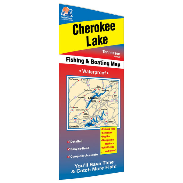 Cherokee Lake (Tennessee) Fish Map Fishing Hot Spots