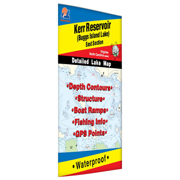 Kerr Reservoir (Buggs Island-East - VA/NC) Fishing Map Fishing Hot Spots
