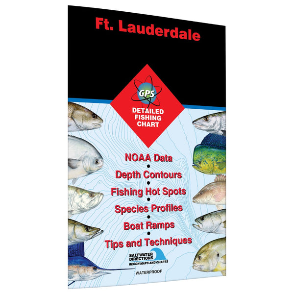 Ft. Lauderdale  Port Everglades to Boynton Beach Fishing Map Fishing Hot Spots