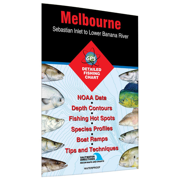 Melbourne  Sebastian Inlet to Lower Banana River Fishing Map Fishing Hot Spots