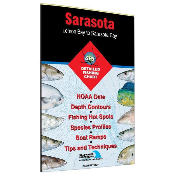 Sarasota  Lemon Bay to Sarasota Bay Fishing Map Fishing Hot Spots