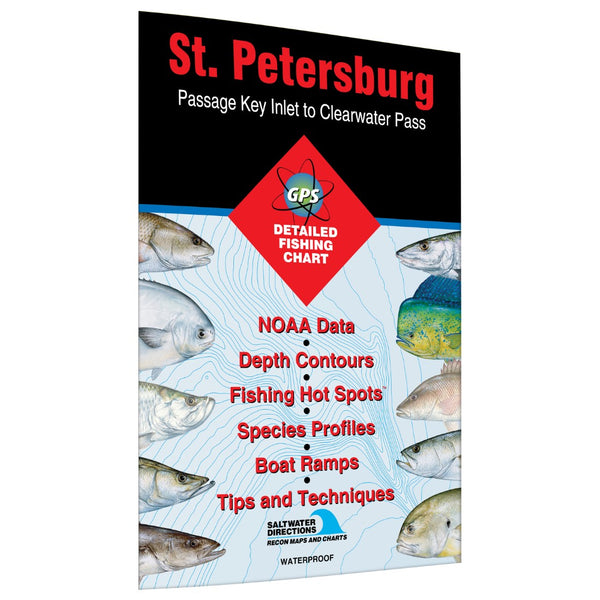 St. Petersburg  Passage Key Inlet to Clearwater Pass Fishing Map Fishing Hot Spots