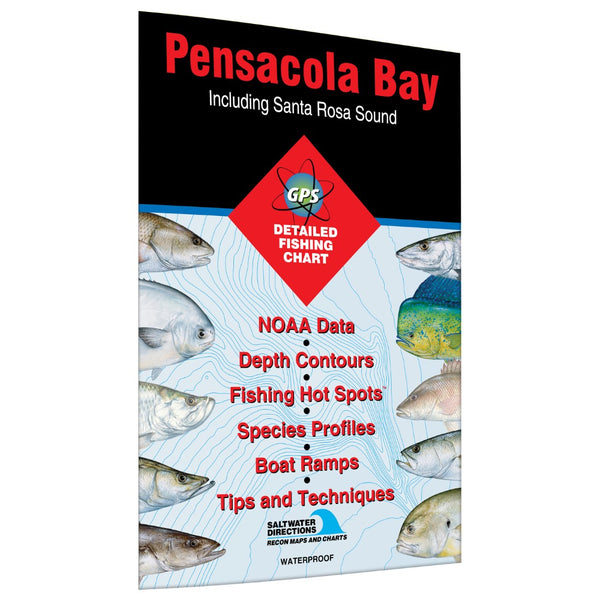 Pensacola Bay  Including Santa Rosa Sound Fishing Map Fishing Hot Spots