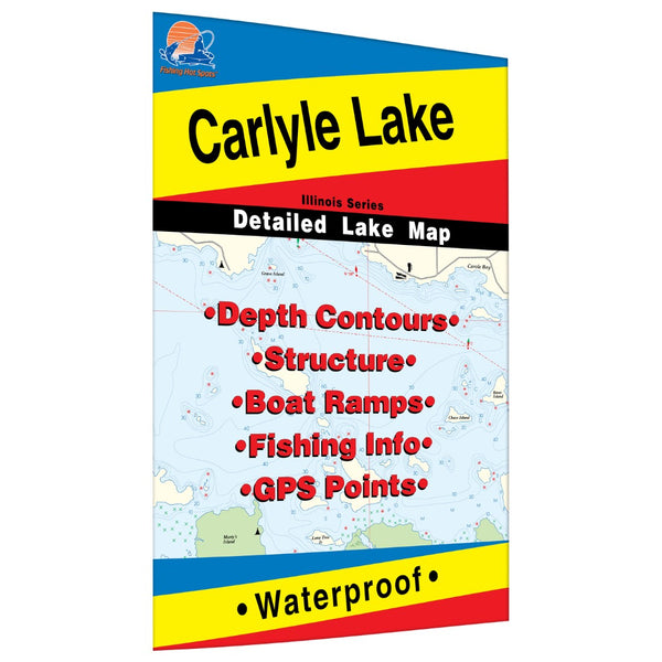 Carlyle Lake Fishing Map Fishing Hot Spots