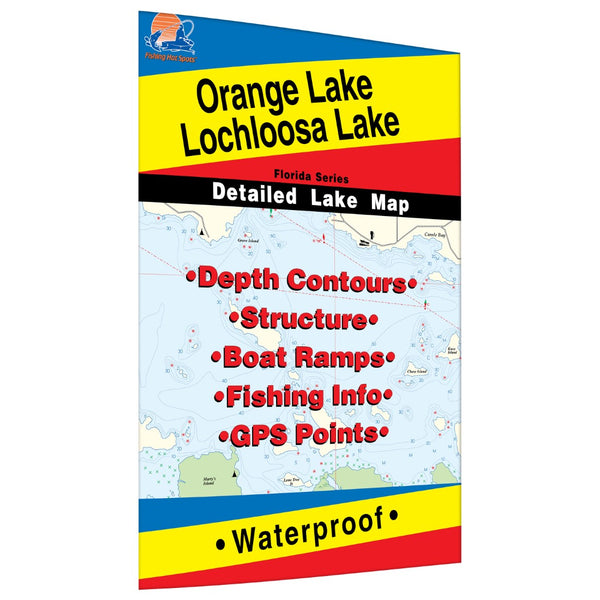 Lake Orange / Lochloosa Fishing Map Fishing Hot Spots
