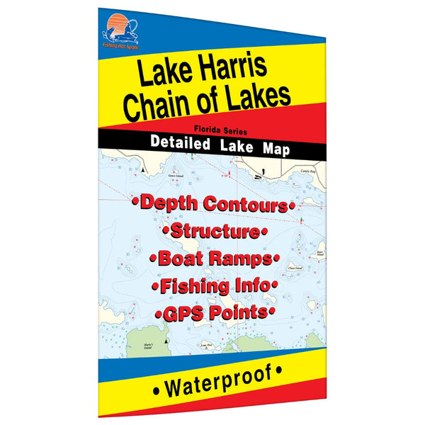 Harris Chain of Lakes Fishing Map Fishing Hot Spots