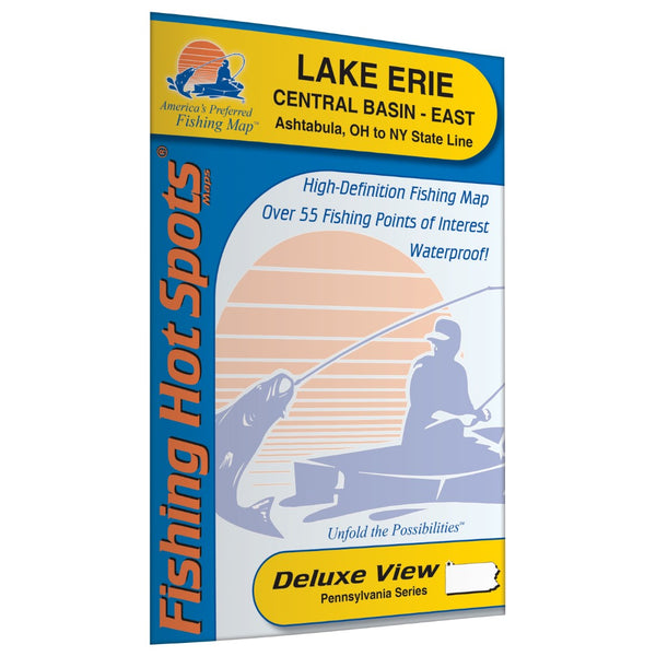 Lake Erie Central Basin East Fishing Map (Ashtabula, Ohio to New York State Line) Fishing Hot Spots