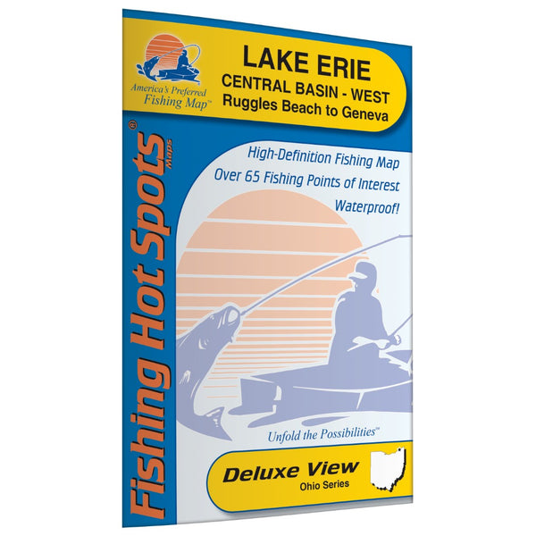 Lake Erie Fishing Map - Central Basin West (Ruggles Beach to Geneva, Ohio) Fishing Hot Spots