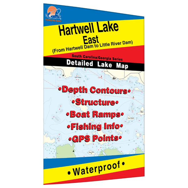 Hartwell Lake-East Fishing Map Fishing Hot Spots