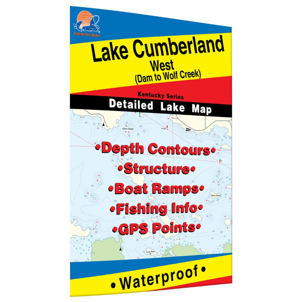 Lake Cumberland-West (Dam to Wolf Creek) fishing map Fishing Hot Spots
