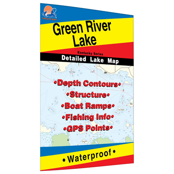 Green River Lake (KY) Fishing Map Fishing Hot Spots