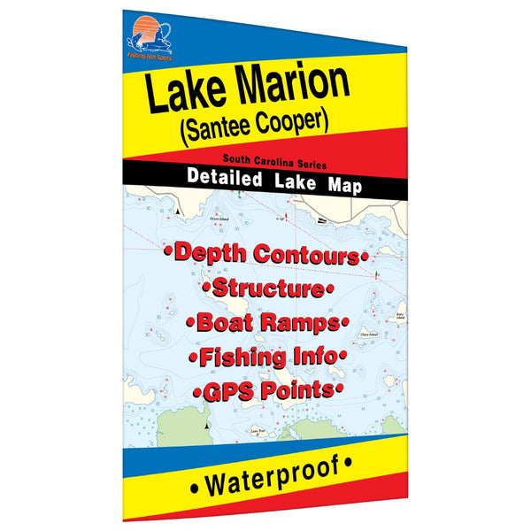 Lake Marion (Santee Cooper) Fishing Map Fishing Hot Spots