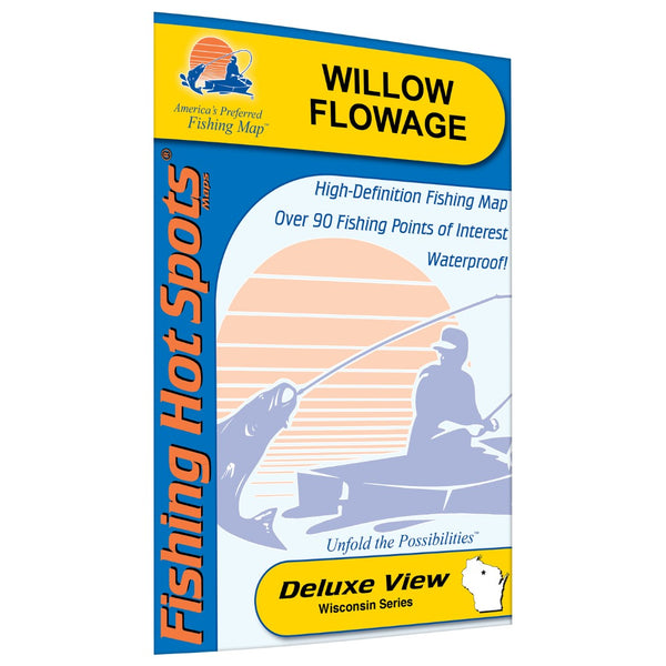 Willow Flowage (Oneida Co) Fishing Map Fishing Hot Spots