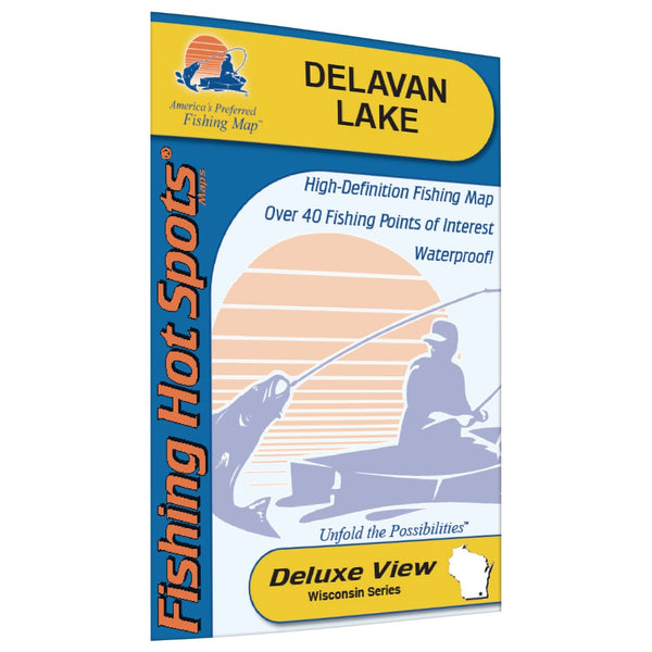 Delavan Lake (Walworth Co) Fishing Map Fishing Hot Spots